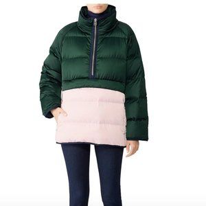 Tory Sport Womens Packable Performance Satin Down Pullover Jacket Size XS